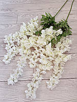 Штучна гілка білої гліцинії 112 см — для декору, фотозон, інтер’єру, свят, фото 5