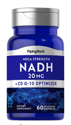 Нікотинамід-аденін-динуклеотид +гідроген Piping Rock NADH 20 мг 60 капс., фото 1