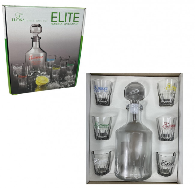 Набір Ilona Козаки графин 1л + 6 стопок 50мл (9478), фото 1