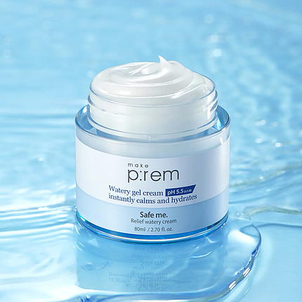 Гель-крем з опунцією для чутливої шкіри Make P:rem Safe Me Relief Watery Cream 80 мл, фото 3