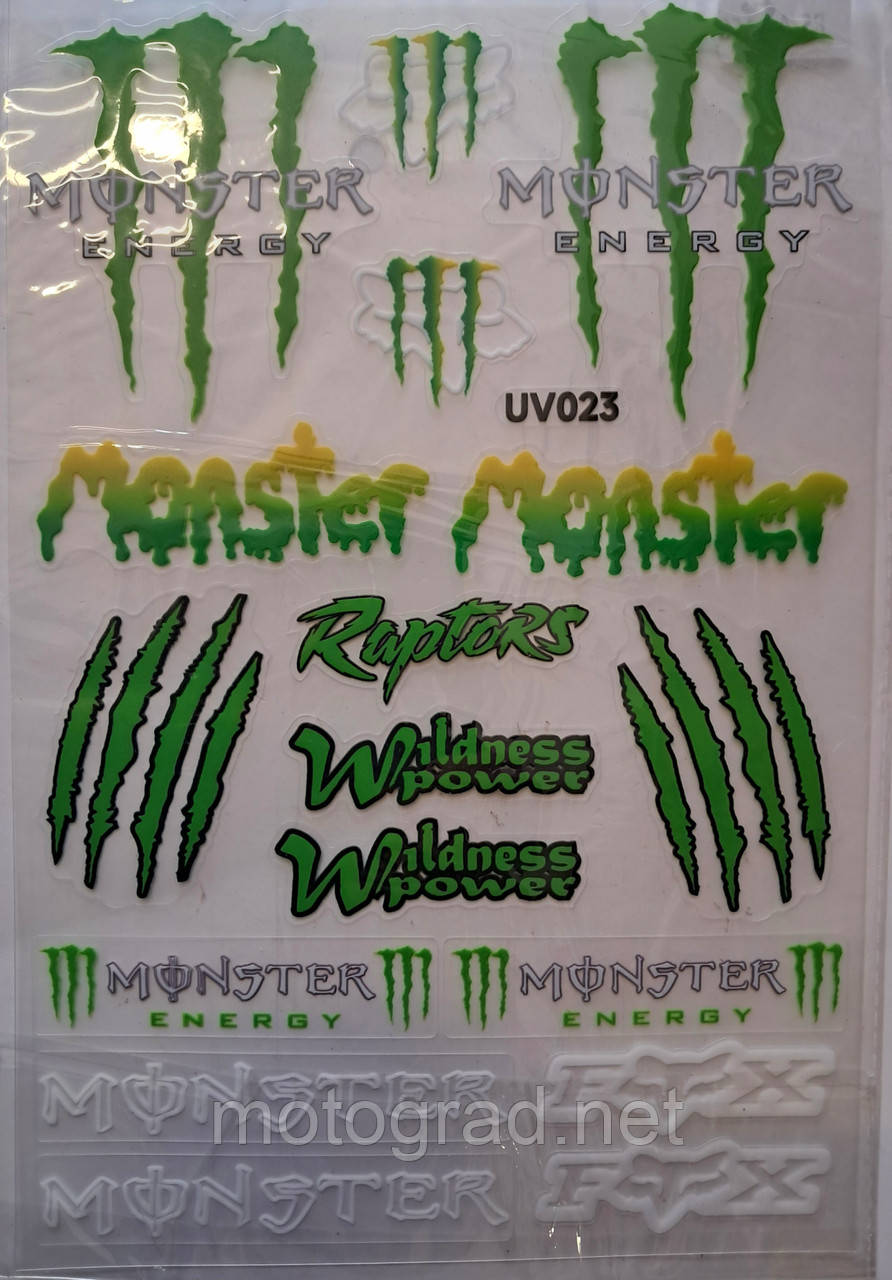 Наклейки Монстер UV023, фото 1
