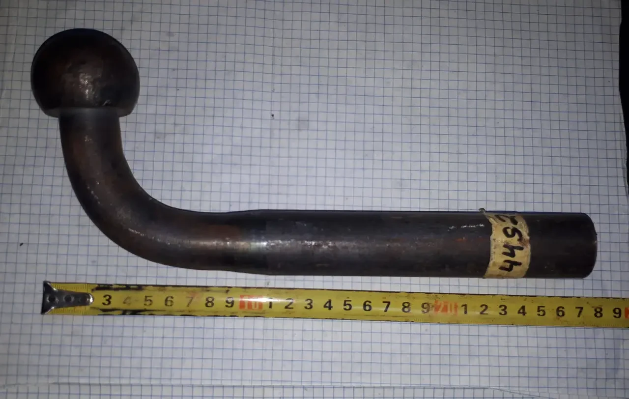 Куля кований гак на фаркоп довжина 320мм вигин 45*