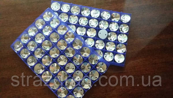 12 мм RIVOLI Круглі стрази пришивні Crystal Скло