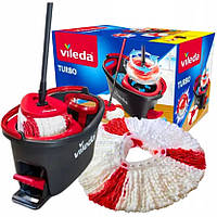 Набір для прибирання Vileda TURBO 2in1 Microfibre 163422 Швабра + відро з віджиманням