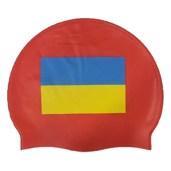 Шапочка для плавання Zoggs з лого UKR червона