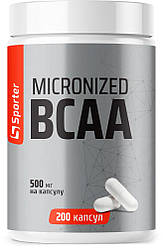 Амінокислота Sporter Micronized BCAA 2:1:1 - 200 капс
