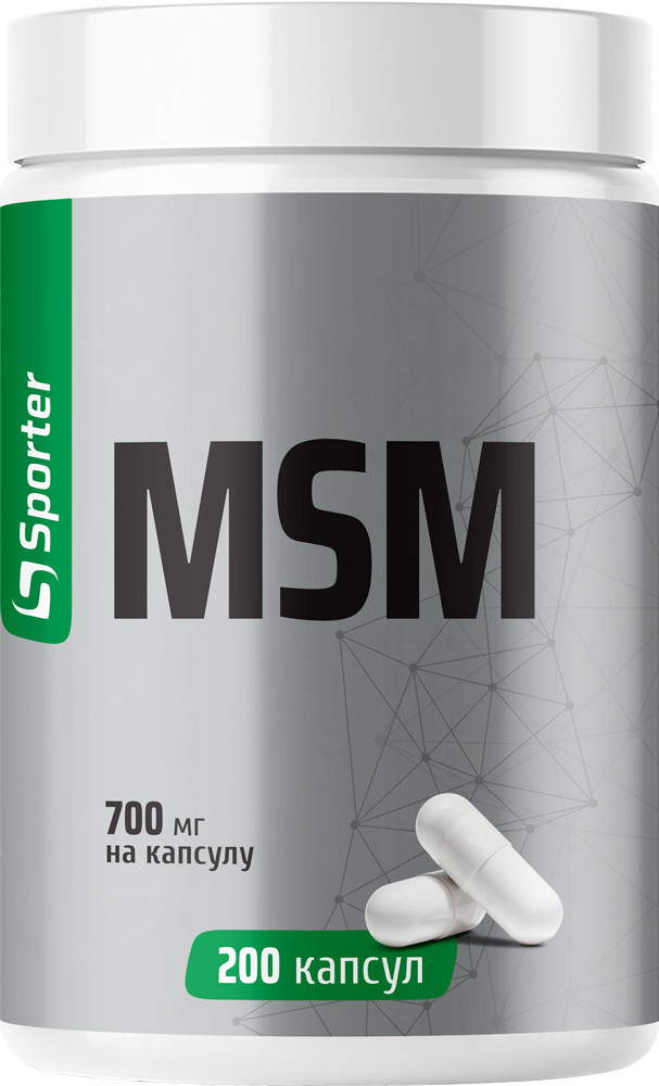 Хондропротектор Sporter MSM 700 мг - 200 капс, фото 1