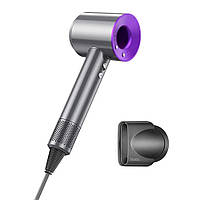 Фен з негативною іонізацією Hoco HP11 Plus High-speed negative ion hair dryer (1600W) Grey-purple