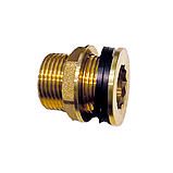 Врізка в бак бочку з гайкою латунна діаметр 1/2" 20 мм (Чехія), фото 3