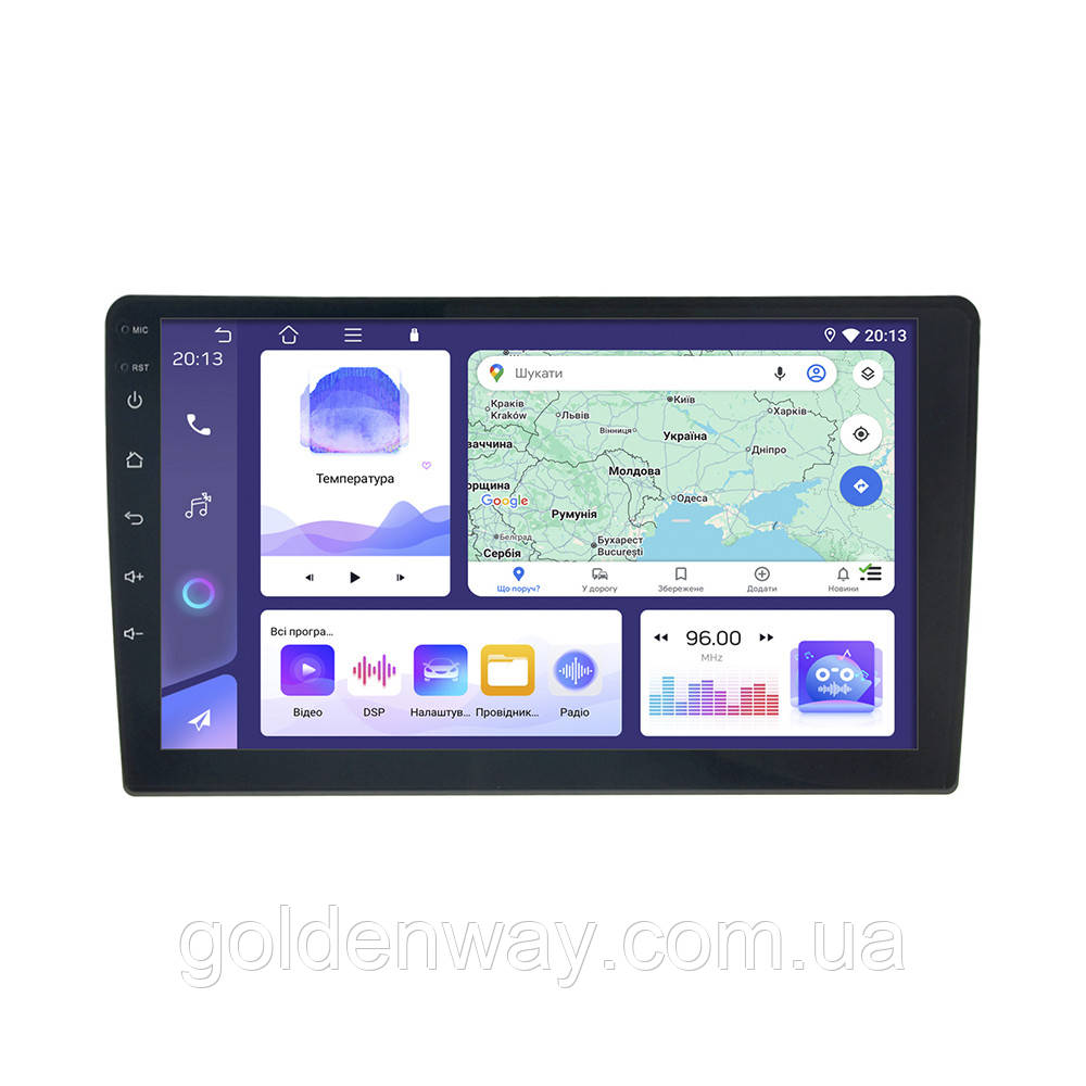 Автомобільна універсальна магнітола автомагнітола Android A15S QLED 9 дюймів 4/64 Гб DSP 4G LTE CarPlay Androidauto, фото 1