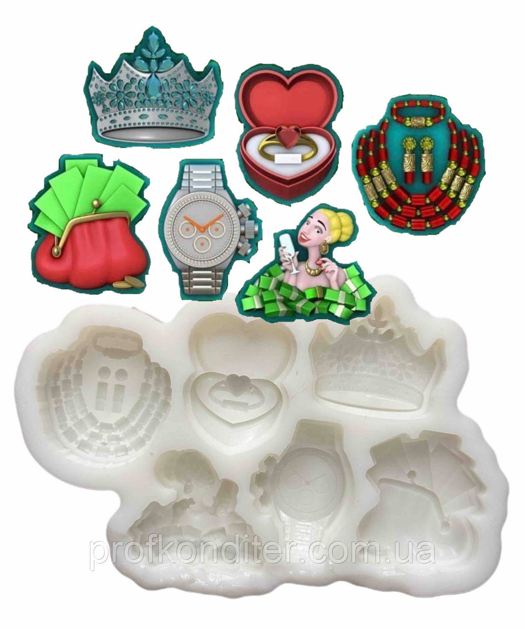 ЕКСКЛЮЗИВ! Силіконовий Молд для шоколаду, зефіру і т.д. "ЦУКЕРКИ - дорого багато", фото 1