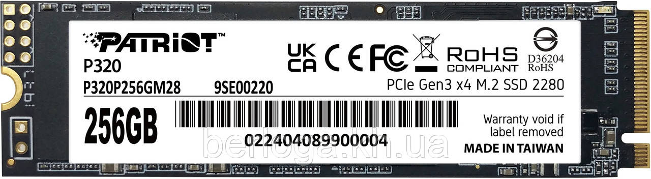 SSD накопичувач PATRIOT P320 256 GB (P320P256GM28)