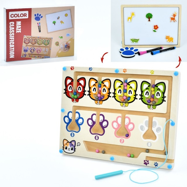 Дерев'яна іграшка Лабіринт MD 1517 29,5х22х2 см ID 5081260