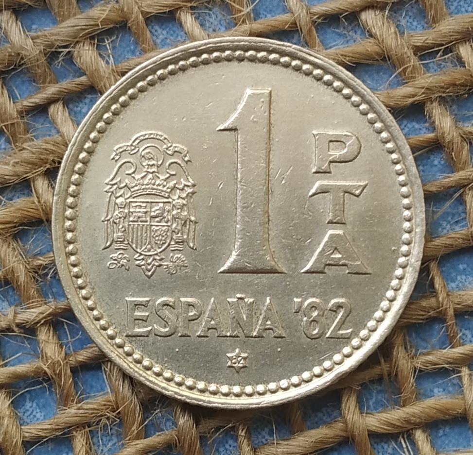 1 песета 1980 року. (82) Iспанiя