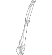 Пас безпеки передній правий чорний Nissan Ariya (22-) 86884-5MR0A