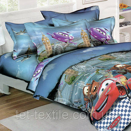 Дитяча постільна білизна ТЕТ Ранфорс Монстр траки 100% бавовна, фото 1