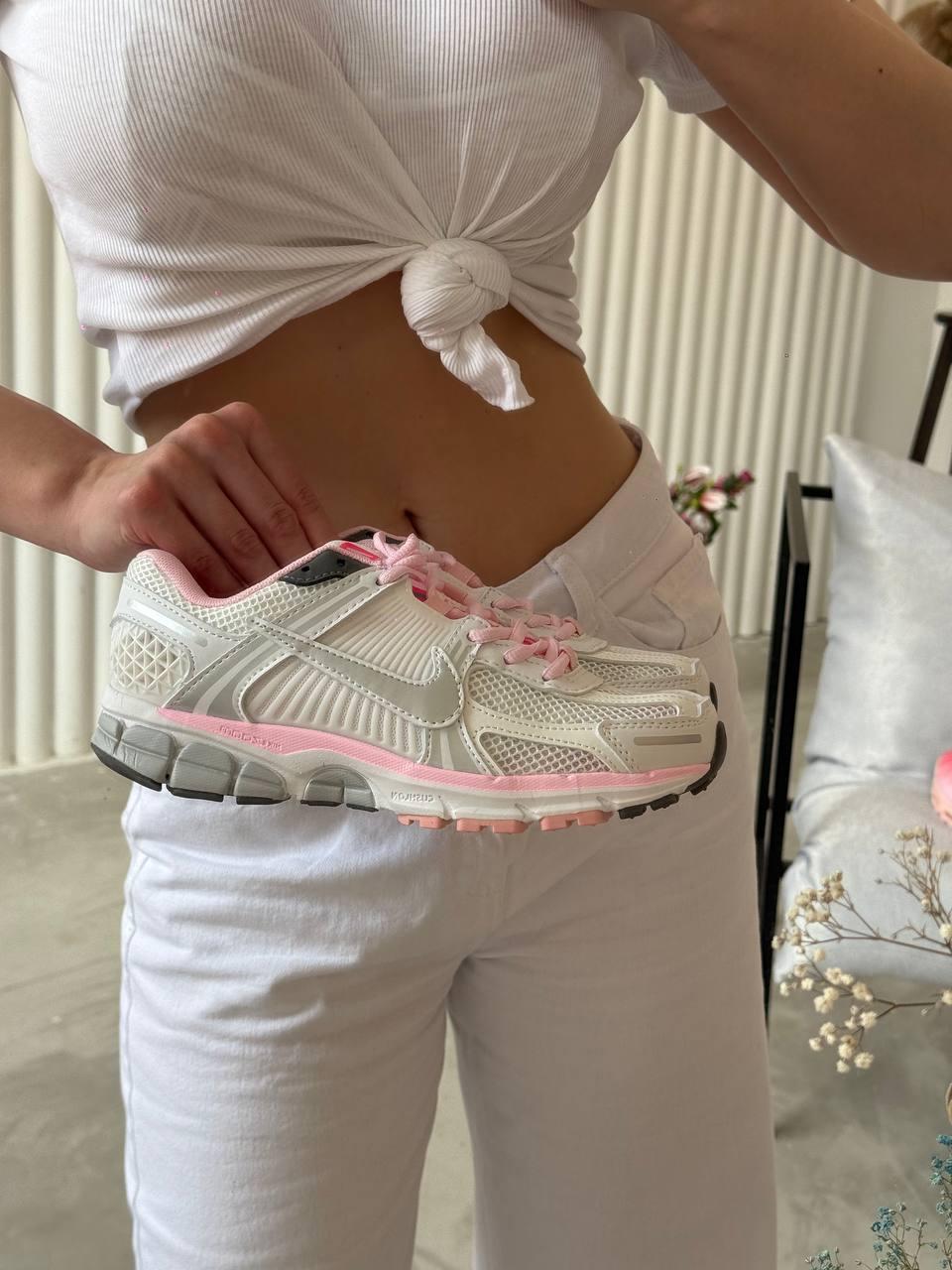 Жіночі кросівки Nike Zoom Vomero 5 White Pink Білі з рожевим Взуття Найк Зум Вомеро 5 текстиль демісезон