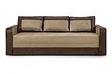Диван прямий Арден (стандарт) рогожка бежевий з коричневим, фото 2
