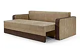 Диван прямий Арден (стандарт) рогожка бежевий з коричневим, фото 4