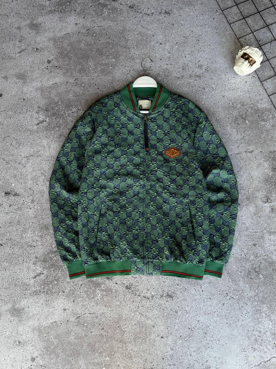 Чоловіча куртка-бомбер Gucci M2425 зелена, фото 1