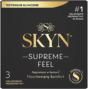 Презервативи SKYN Supreme Feel 3 шт безлатексні ультратонкі