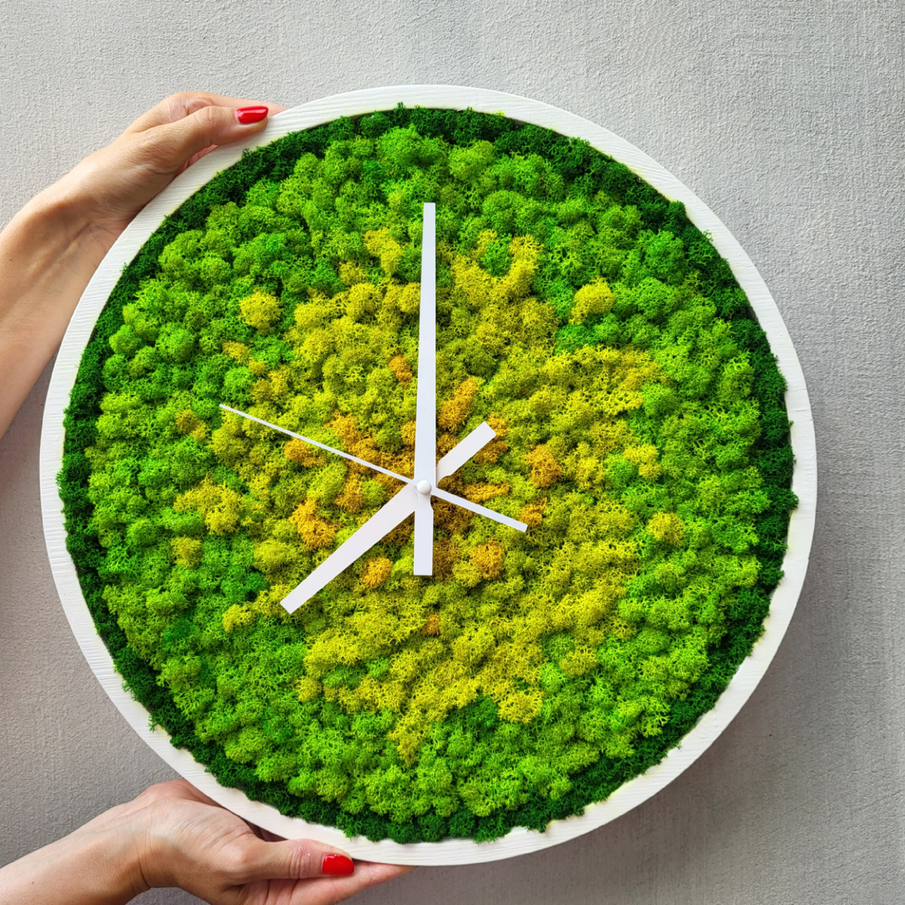 Круглий настінний Годинник з мохом від 40 см, фото 1