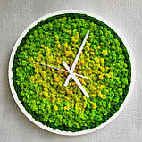 Круглий настінний Годинник з мохом від 40 см, фото 4