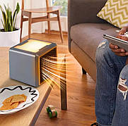 Портативний обігрівач Handy Heater з Led підсвічуванням Pure Warmth FM227 1500W, сірий