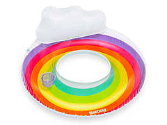 Коло веселка різнокольоровий 107см підголівник арт.43647 ТМ BESTWAY