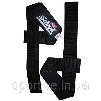 Нейлонові кистьові ремені для тяги з неопреном SCHIEK Basic Padded Lifting Straps 1000BPS пара, фото 3