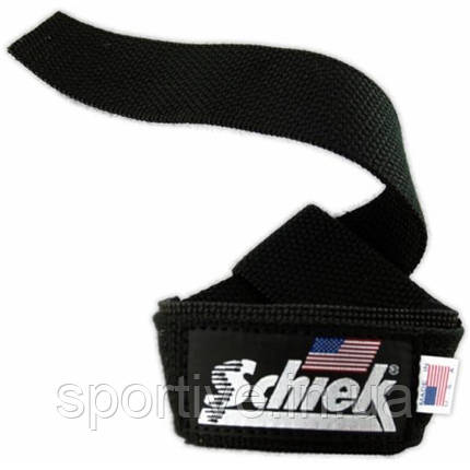 Нейлонові кистьові ремені для тяги з неопреном SCHIEK Basic Padded Lifting Straps 1000BPS пара, фото 4