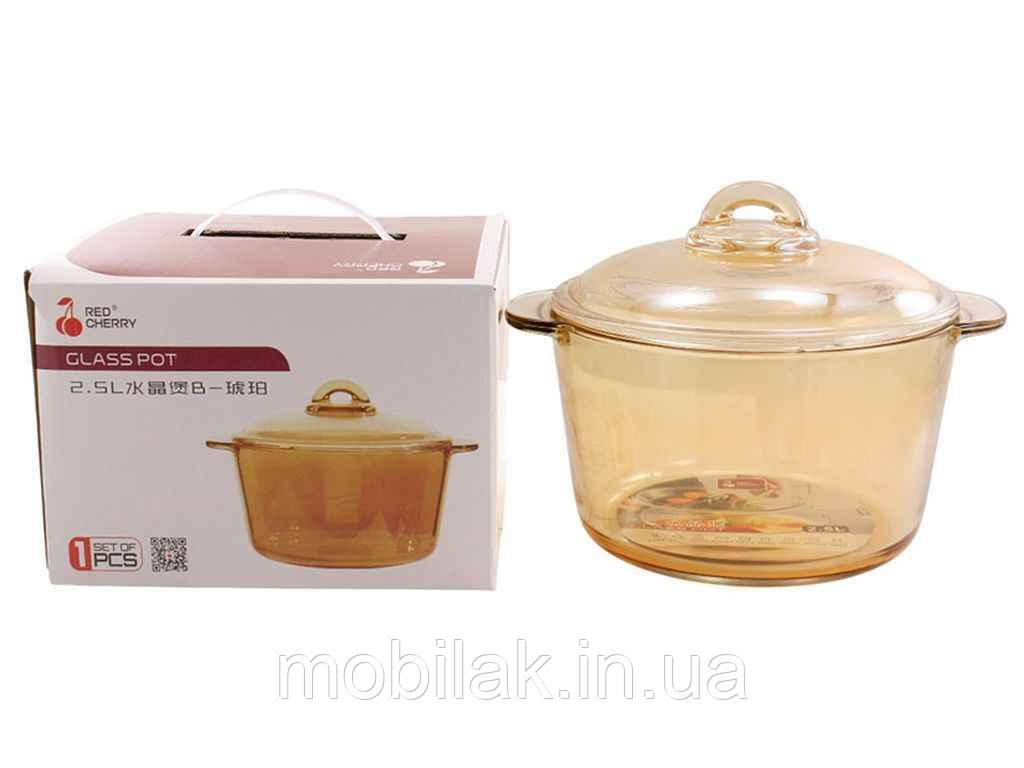 Каструля з кришкою 2,5л SJB-2500MLBHP ТМ RED HERRY