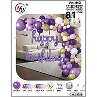 Повітряні кулі набір №086 - 81шт для створення фотозони арки, кульки для свята