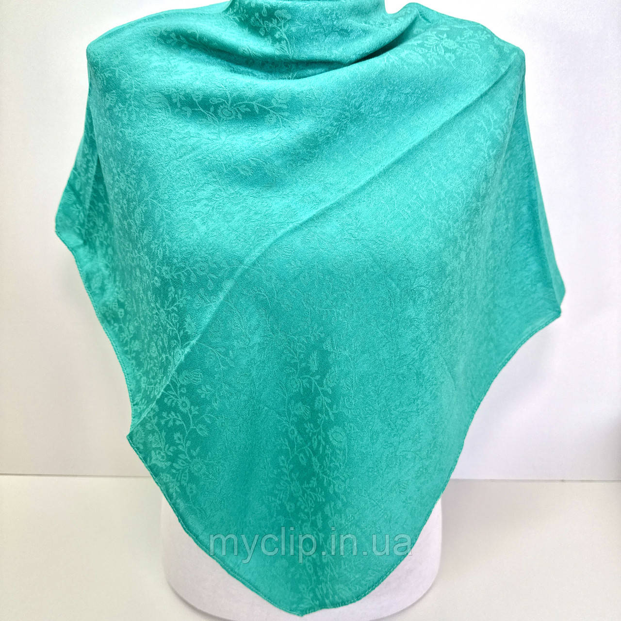 М'яка однотонна жіноча хустка. Турецька класична бавовняна хустка, фото 1