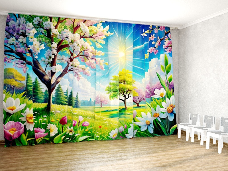 Фотоштори для дитячого садка "Весна в садку" – фотозона на випускний, свято весни, фото 1