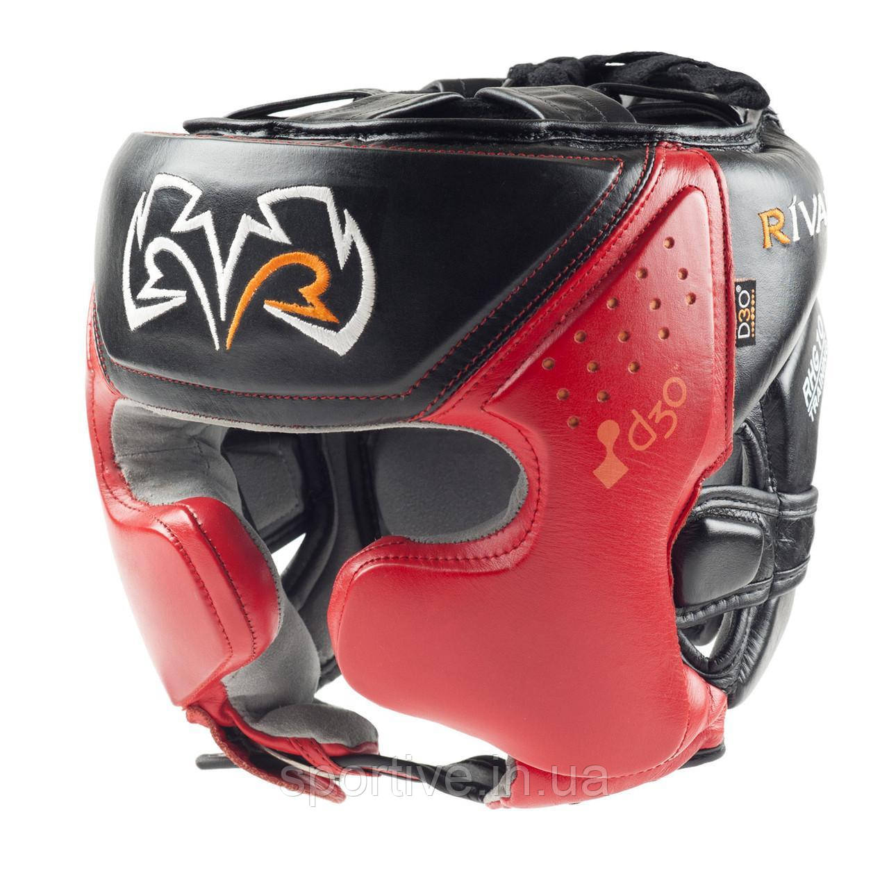 Боксерський шолом RIVAL RHG10 Intelli-Shock Pro Training Headgear чорний/ червоний, L