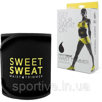 Жиросжигающие спортивний пояс SWEET SWEAT PREMIUM Чорний, M, фото 1