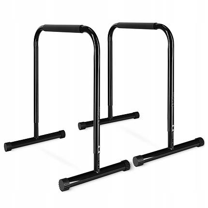 Бруси для віджимань (паралетси) 4FIZJO 80-90 см підлогові, розбірні Black (P-5905973404600), фото 1