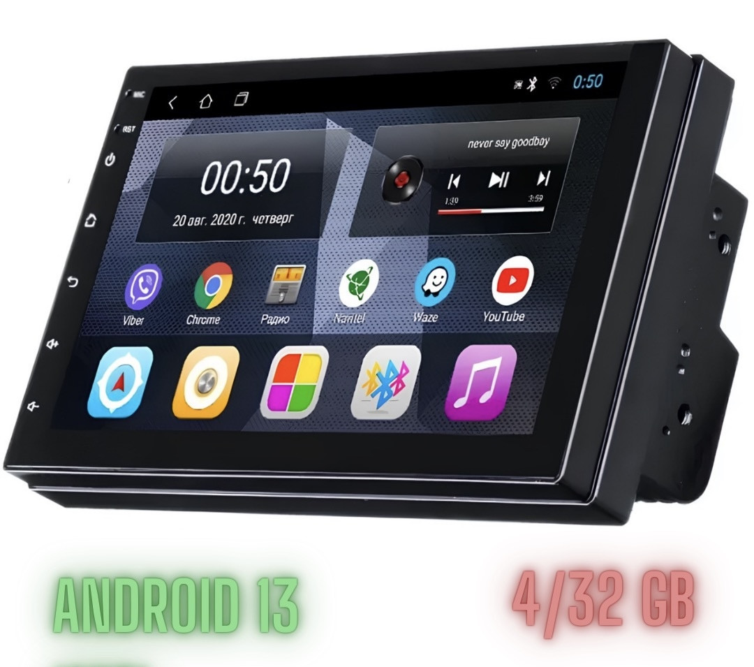 Магнітола сенсорна універсальна CP607 4/32 Gb 2din Android 13 Автомагнітола з GPS WiFi Bluetooth