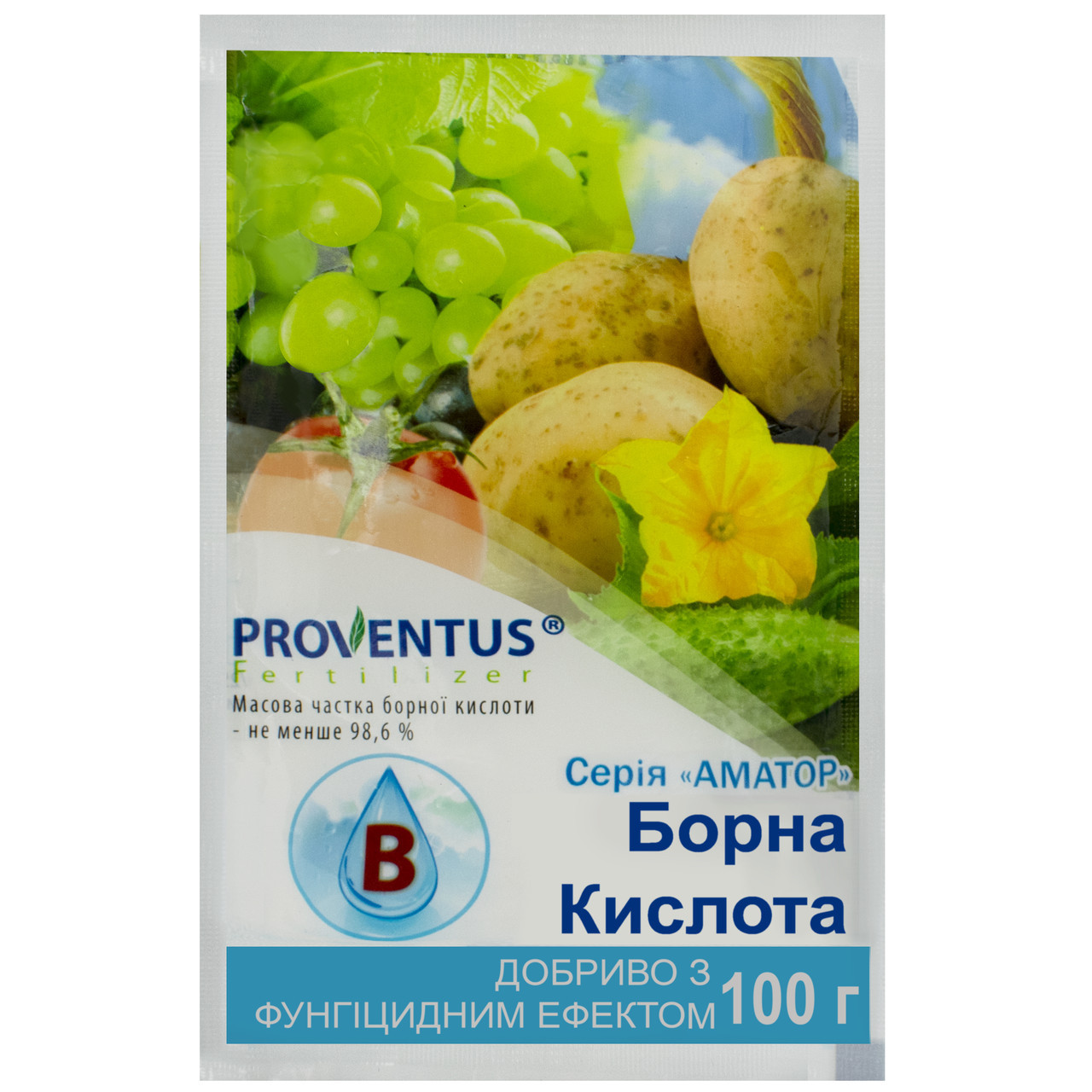 ДОБРИВО БОРНА КИСЛОТА 100 Г PROVENTUS, фото 1
