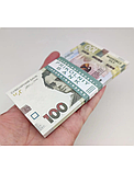 Сувенірні гроші 100 гривень 2 упаковки 80шт упаковка сувенірні гривні Україна, фото 2