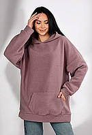 Худі Тедді батал (оверзайз) темно бузковий