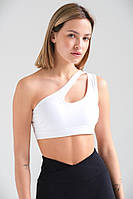 Жіночий Спортивний Топ З Ефектом Push Up На Одне Плече Without Yoga  White