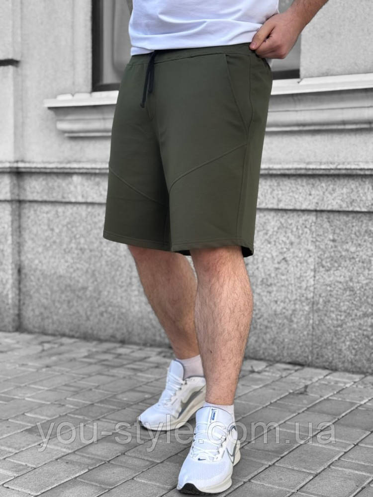 Шорти Crocs з акцентними швами хакі RD484