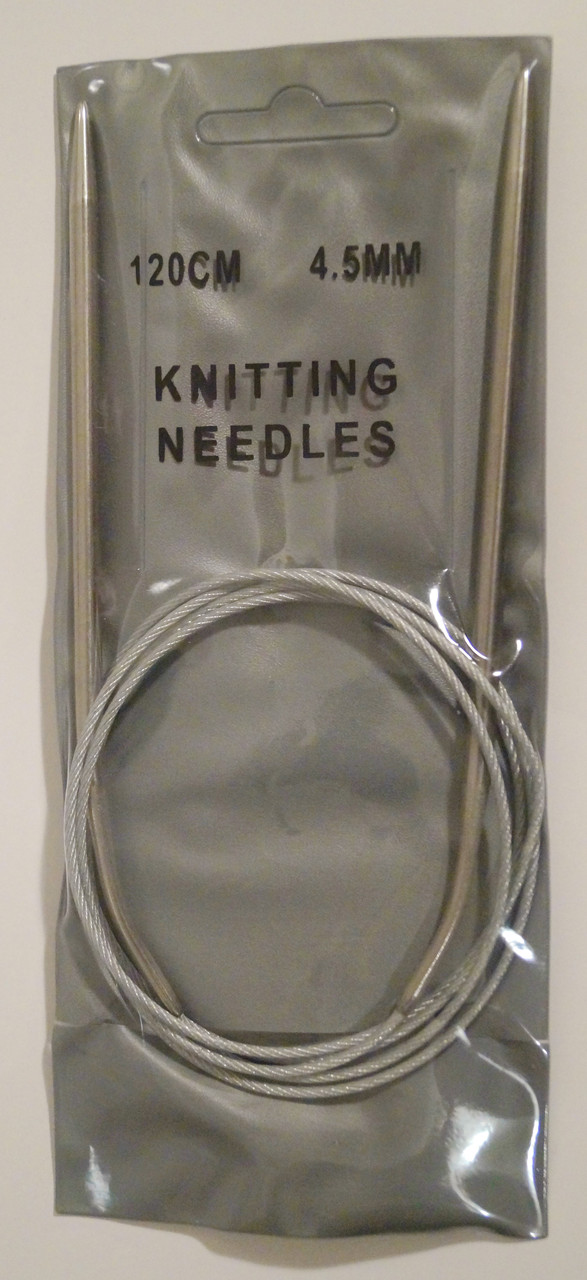 Спиці для в'язання кругові на тросі 120 см № 4,5