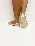Балетки бежеві жіночі перфоровані 37, фото 4