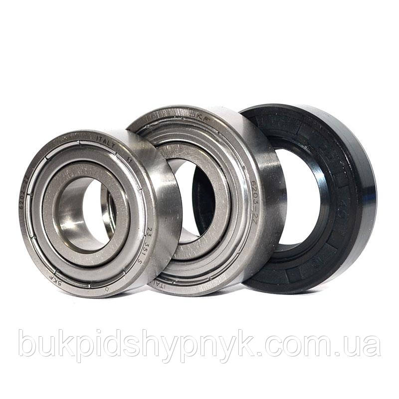 Ремонтний комплект підшипників для пральних машин Indesit і Ariston SKF 6202 ZZ і 6203 ZZ і сальник, фото 1