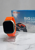 Годинник Smart Watch S8 Ultra 2.2 | Спортивний смартгодинник з пульсометром та зарядкою без дротів