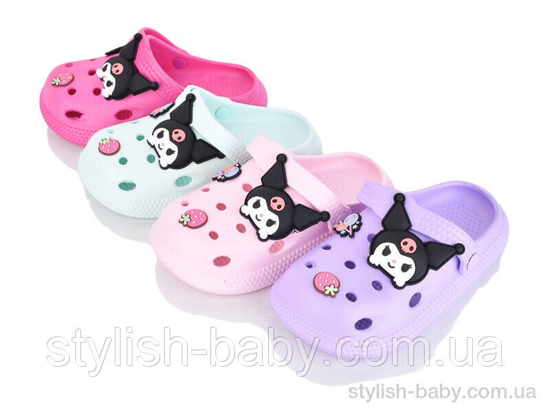 Дитяча колекція літнього взуття. Дитячі крокси 2025 постачальника Sannin оптом (р. с 30 по 35)