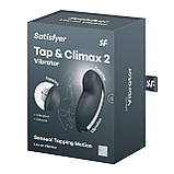Вібростимулятор-пульсатор Satisfyer Tap & Climax 2 Grey, ефект постукування пальцем - SX2184, фото 7
